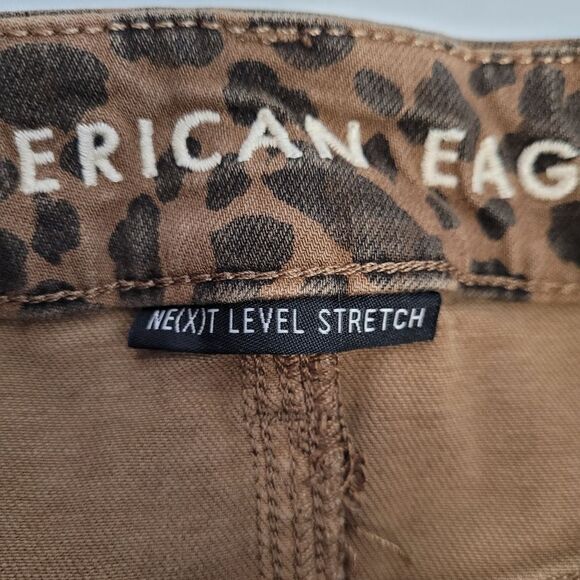 AMERICAN EAGLE cheetah curvy super hi rise‎ jegging jeans next level stretch 4 - Picture 5 of 10